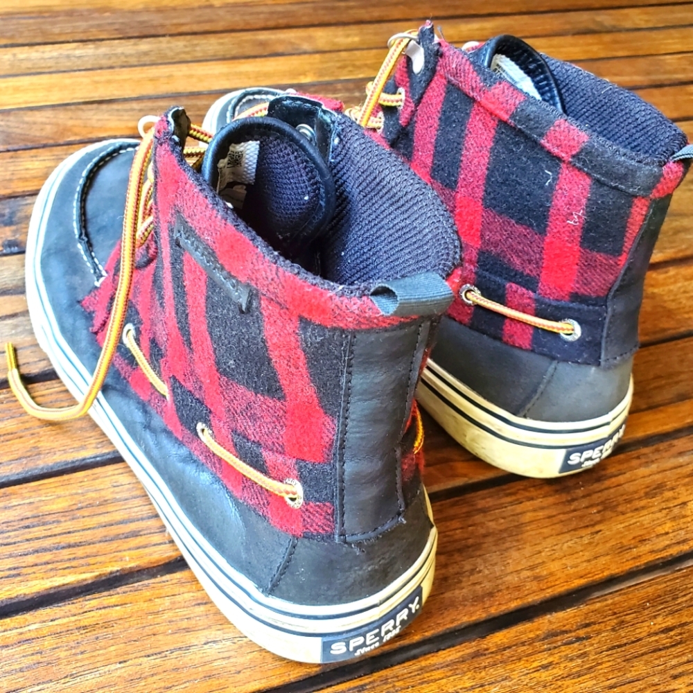 Sperry Men's Bahama Storm Black/Checkered Buffalo Short Boots STS23092